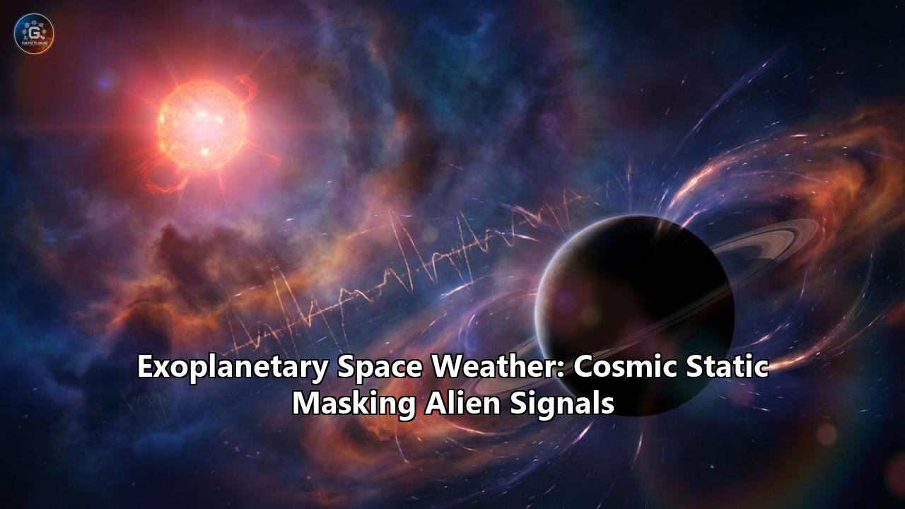 Exoplanetary Space Weather: Cosmic Static Masking Alien Signals
