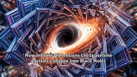 How Infinite Dimensions Let Spacetime Crystals Collapse Into Black Holes
