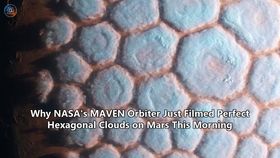 Why NASA's MAVEN Orbiter Just Filmed Perfect Hexagonal Clouds on Mars This Morning