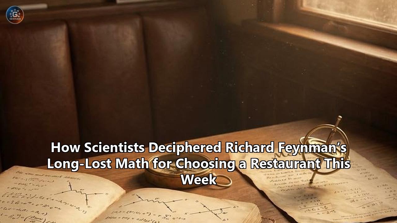 How Scientists Deciphered Richard Feynman’s Long-Lost Math for Choosing a Restaurant This Week