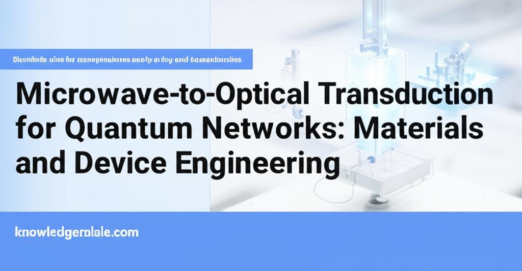 Microwave-to-Optical Transduction for Quantum Networks: Materials and Device Engineering