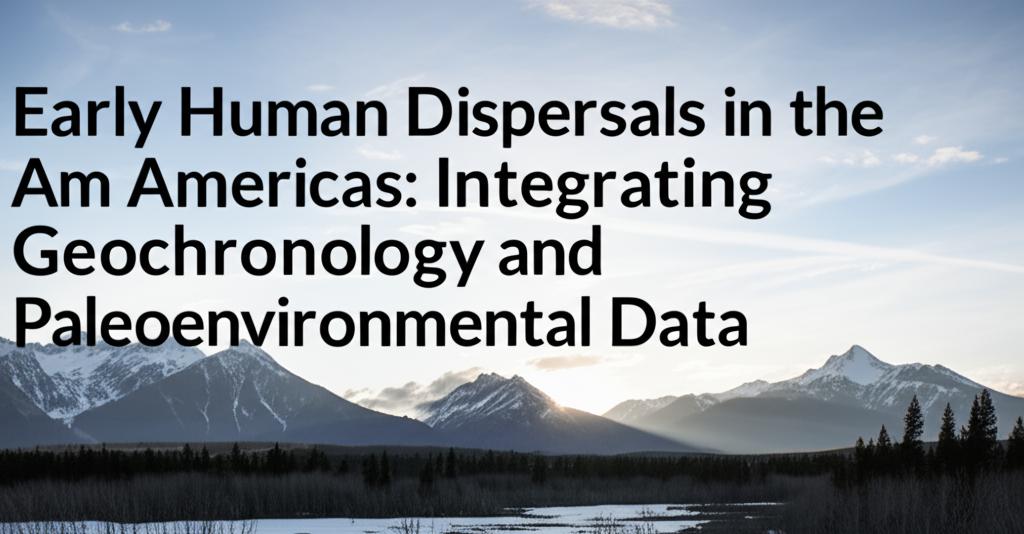 Early Human Dispersals in the Americas: Integrating Geochronology and Paleoenvironmental Data