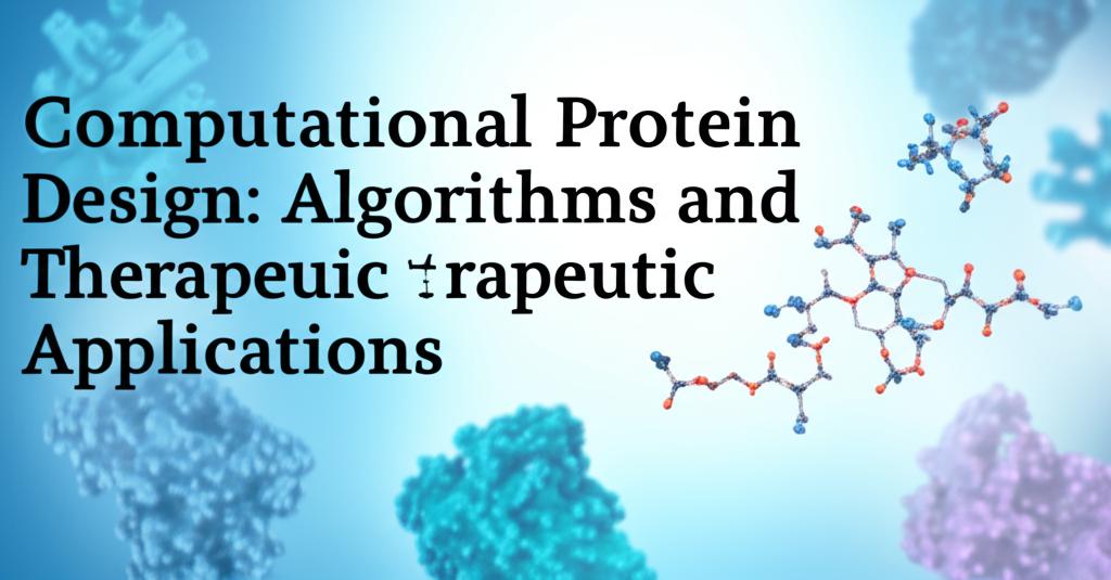 Computational Protein Design: Algorithms and Therapeutic Applications