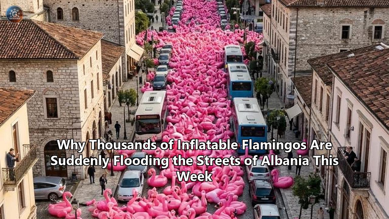 Why Thousands of Inflatable Flamingos Are Suddenly Flooding the Streets of Albania This Week