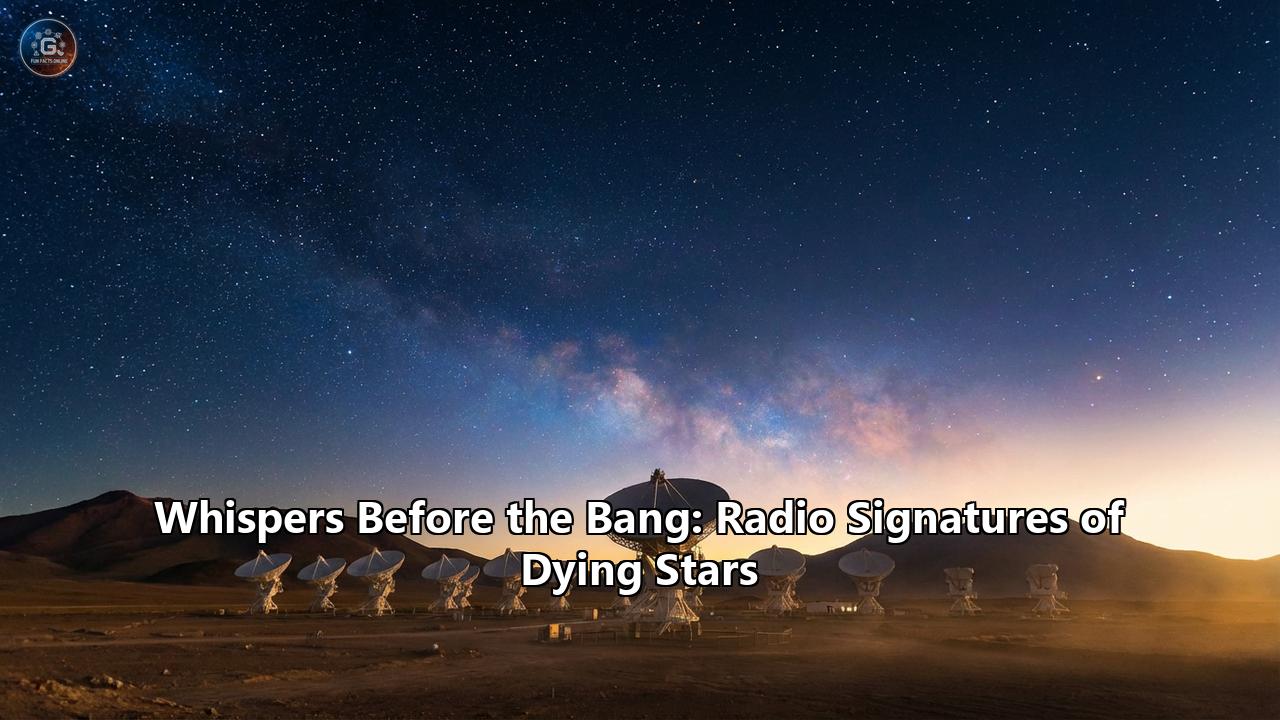 Whispers Before the Bang: Radio Signatures of Dying Stars