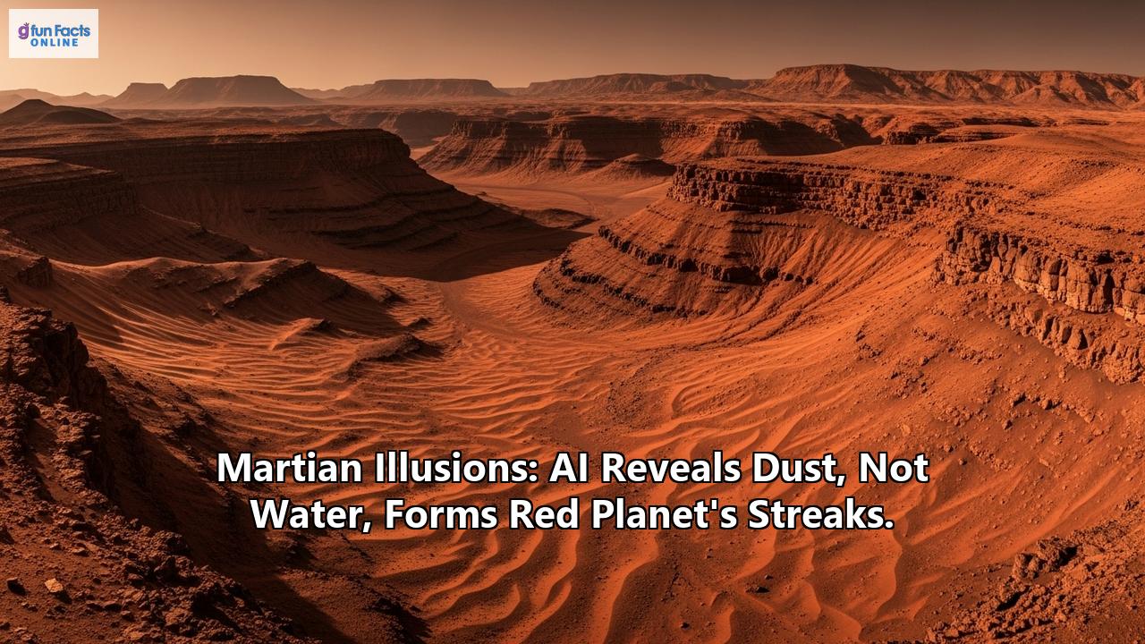 Martian Illusions: AI Reveals Dust, Not Water, Forms Red Planet's Streaks.