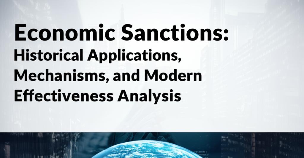 Economic Sanctions: Historical Applications, Mechanisms, and Modern Effectiveness Analysis
