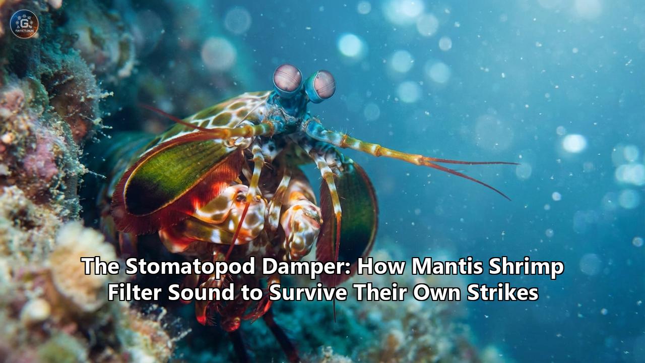 The Stomatopod Damper: How Mantis Shrimp Filter Sound to Survive Their Own Strikes