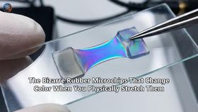The Bizarre Rubber Microchips That Change Color When You Physically Stretch Them