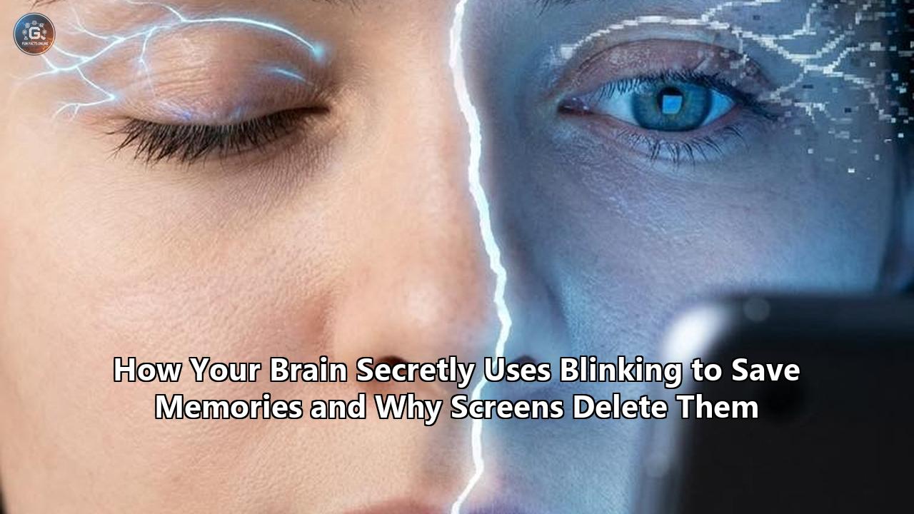 How Your Brain Secretly Uses Blinking to Save Memories and Why Screens Delete Them