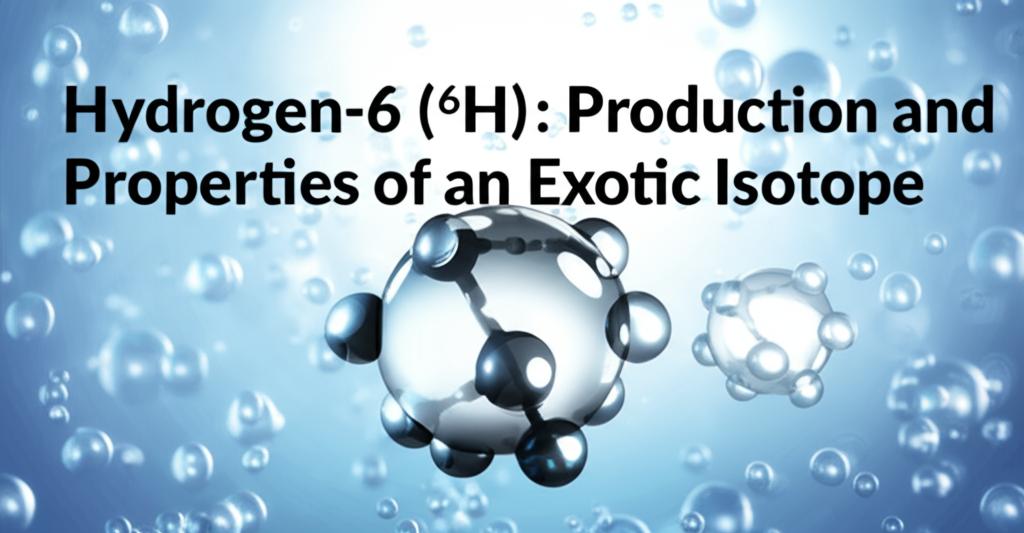 Hydrogen-6 (⁶H): Production and Properties of an Exotic Isotope