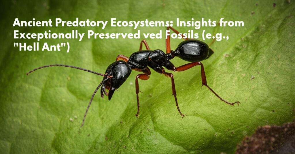 Ancient Predatory Ecosystems: Insights from Exceptionally Preserved Fossils (e.g., "Hell Ant")