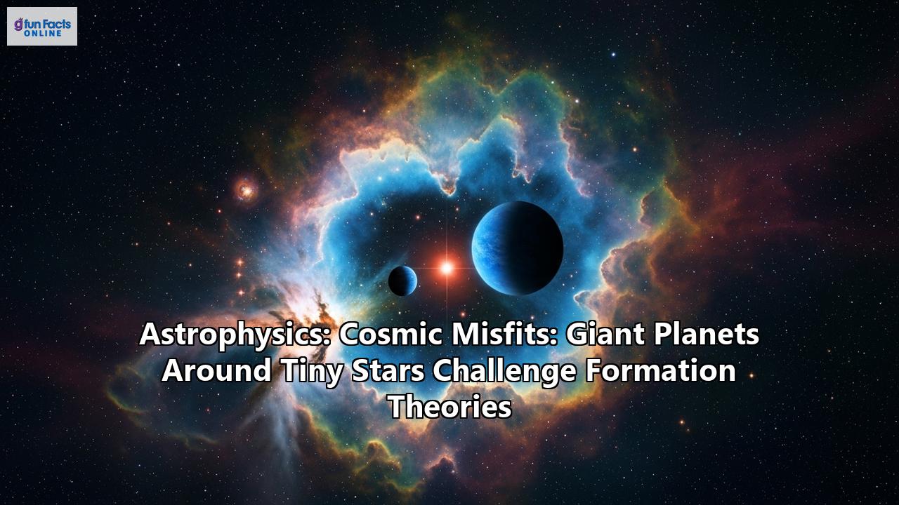 Astrophysics: Cosmic Misfits: Giant Planets Around Tiny Stars Challenge Formation Theories