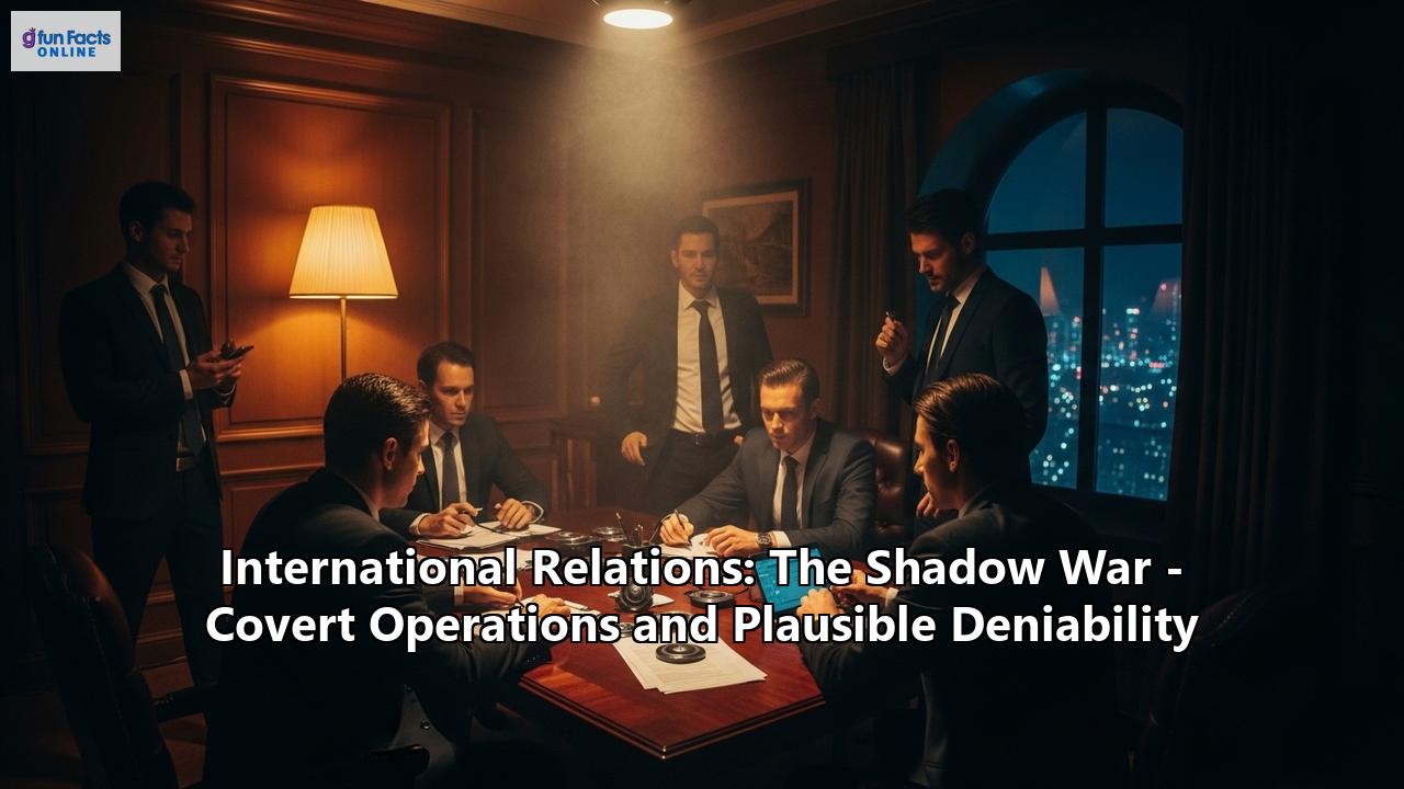 International Relations: The Shadow War - Covert Operations and Plausible Deniability