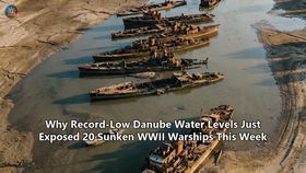 Why Record-Low Danube Water Levels Just Exposed 20 Sunken WWII Warships This Week