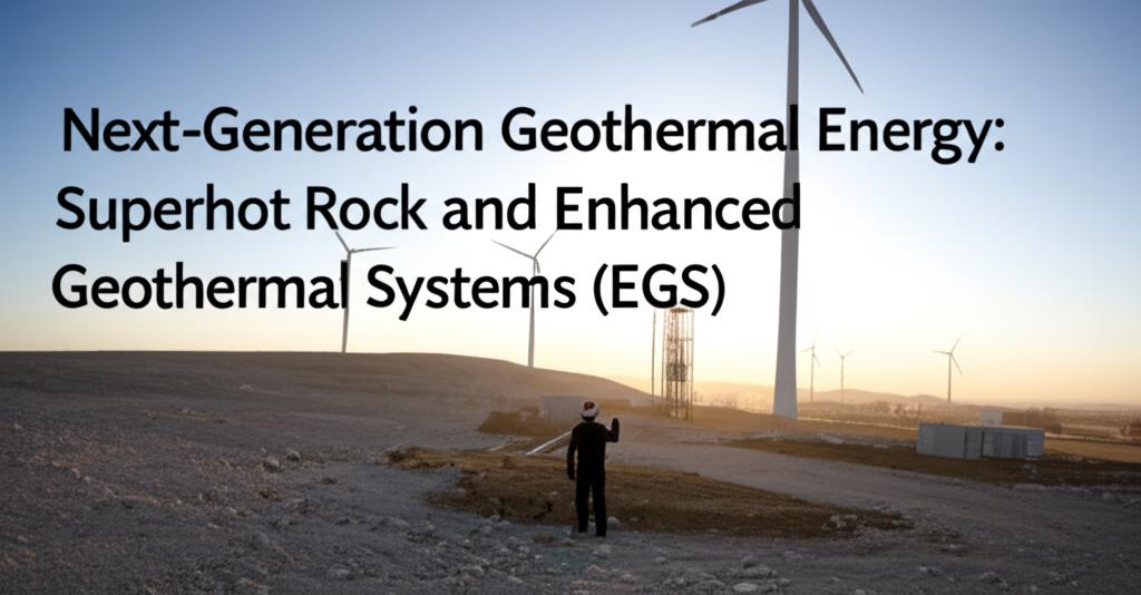 Next-Generation Geothermal Energy: Superhot Rock and Enhanced Geothermal Systems (EGS)