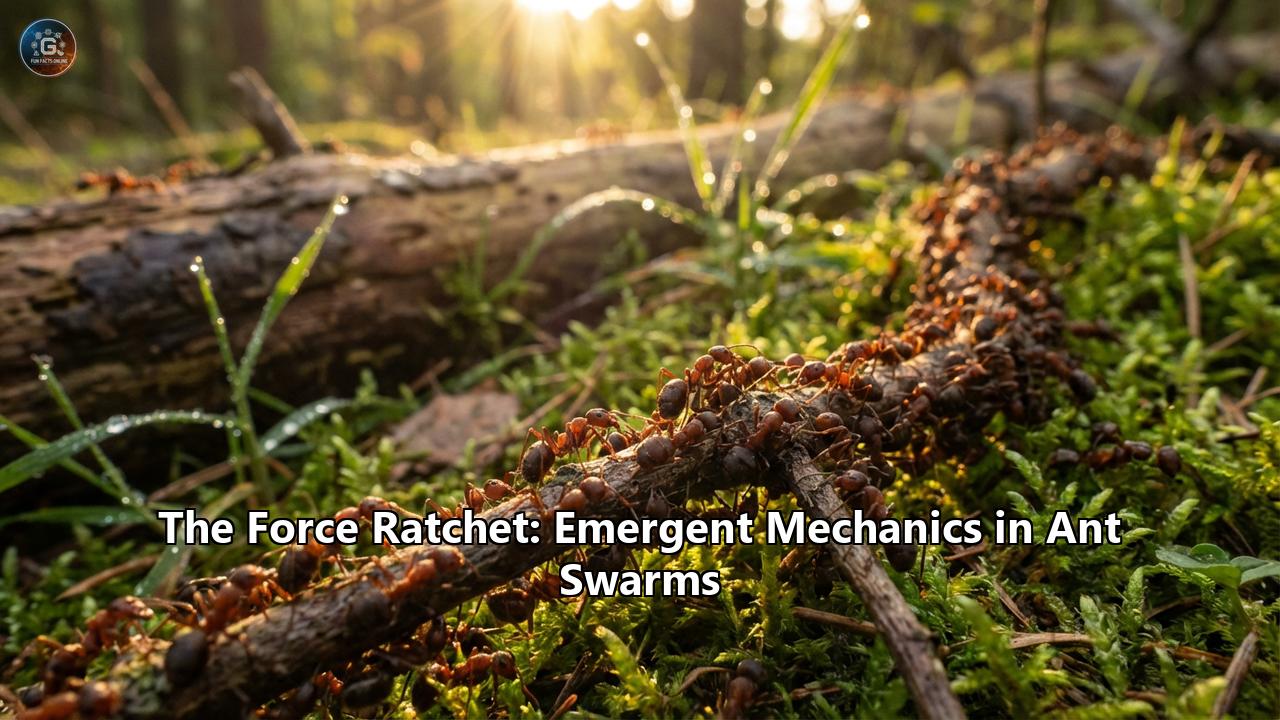 The Force Ratchet: Emergent Mechanics in Ant Swarms