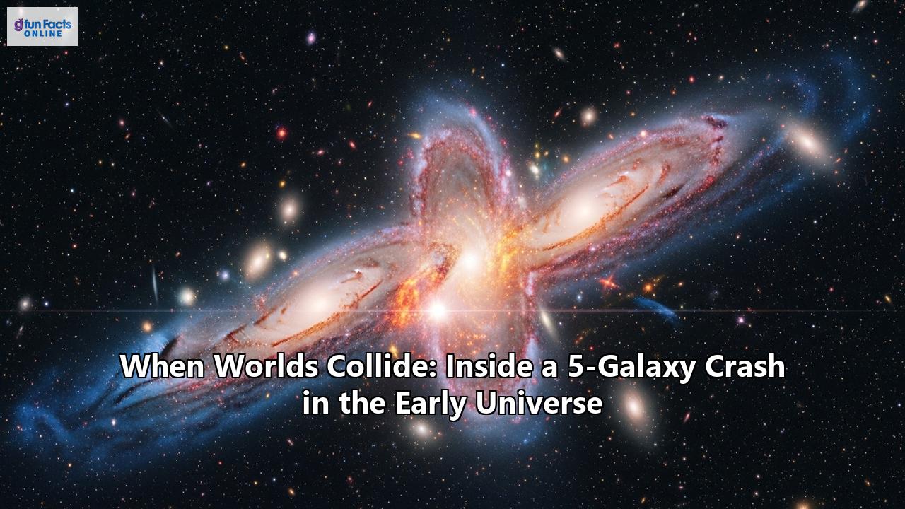 When Worlds Collide: Inside a 5-Galaxy Crash in the Early Universe