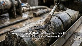 Why Geologists Drilling Deep Bedrock Cores Accidentally Struck a Dinosaur Fossil
