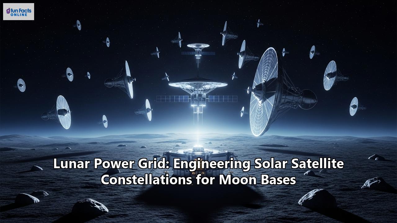 Lunar Power Grid: Engineering Solar Satellite Constellations for Moon Bases