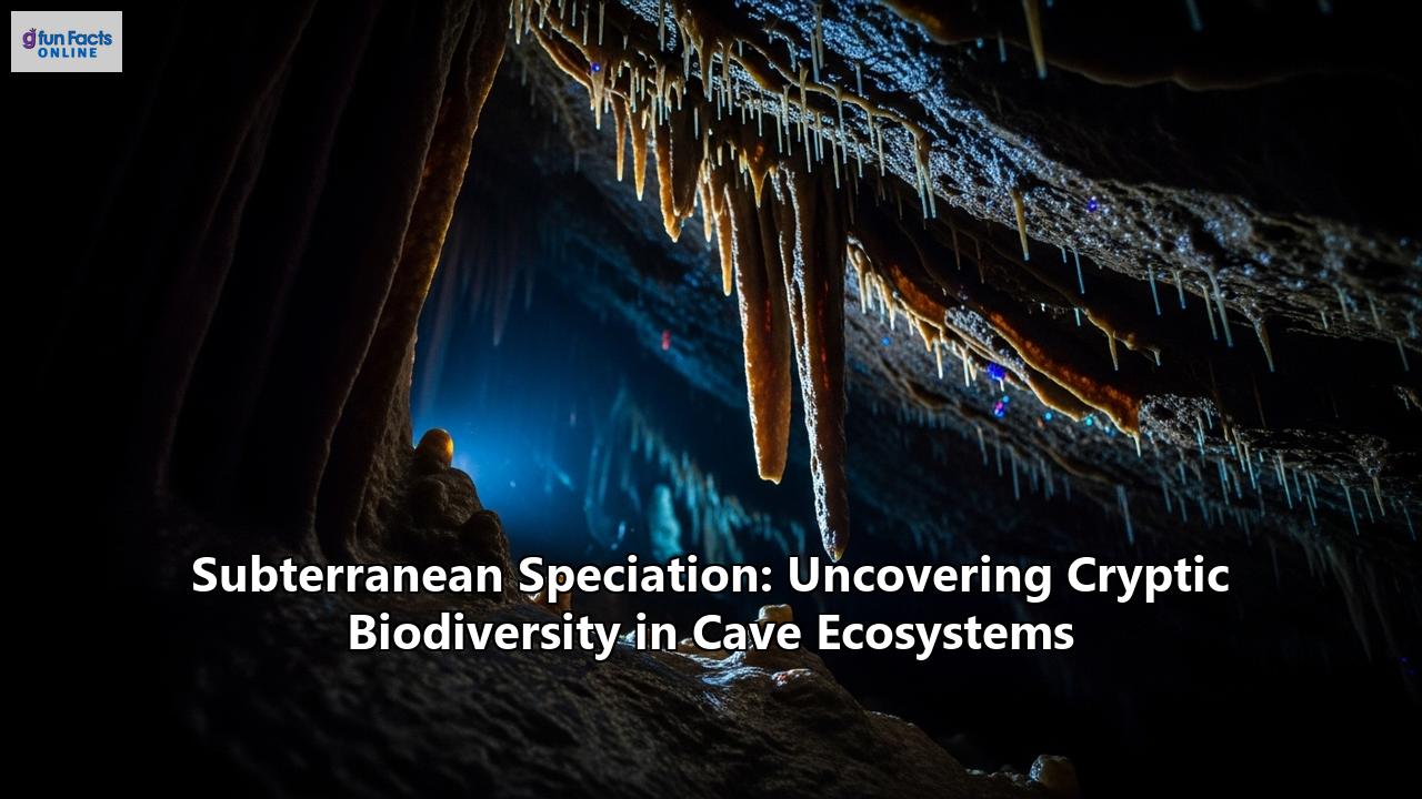 Subterranean Speciation: Uncovering Cryptic Biodiversity in Cave Ecosystems