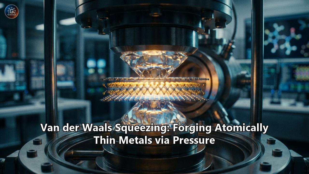 Van der Waals Squeezing: Forging Atomically Thin Metals via Pressure