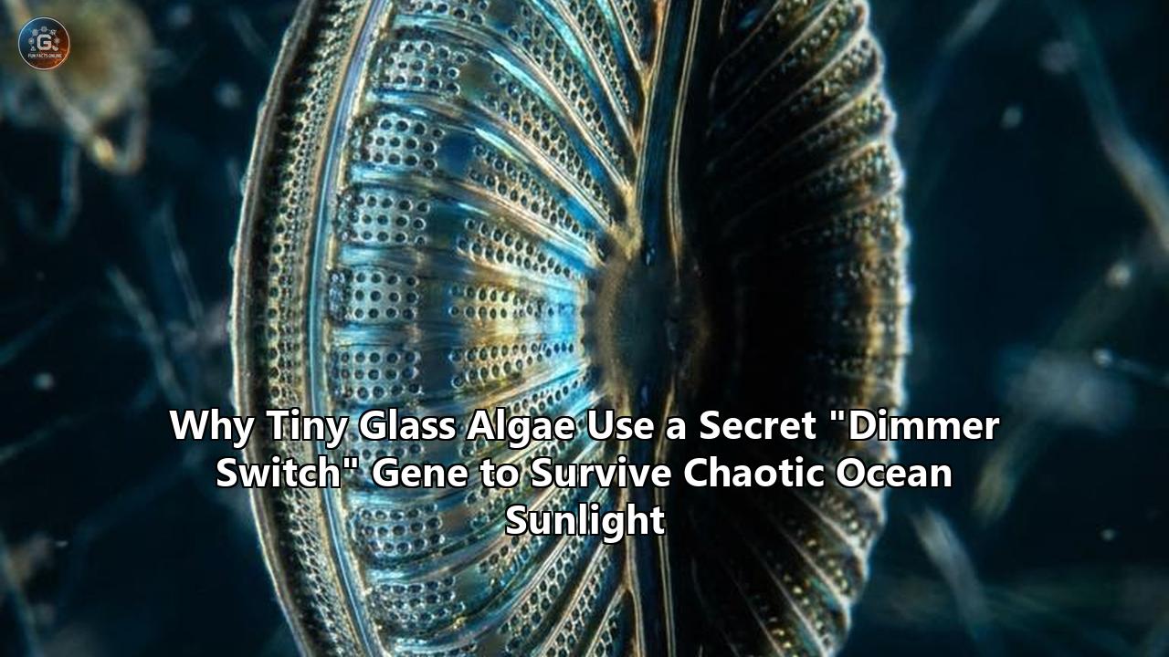Why Tiny Glass Algae Use a Secret "Dimmer Switch" Gene to Survive Chaotic Ocean Sunlight