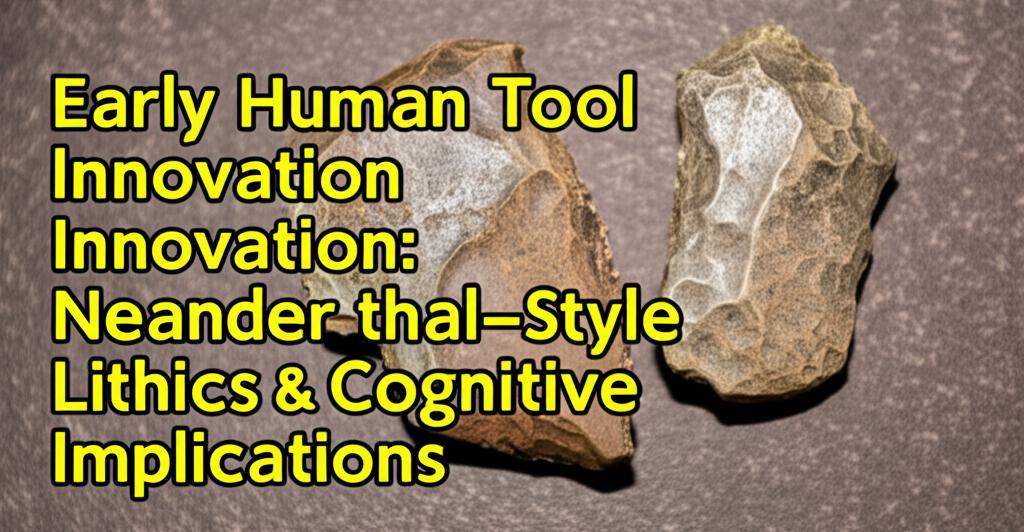 Early Human Tool Innovation: Neanderthal-Style Lithics & Cognitive Implications