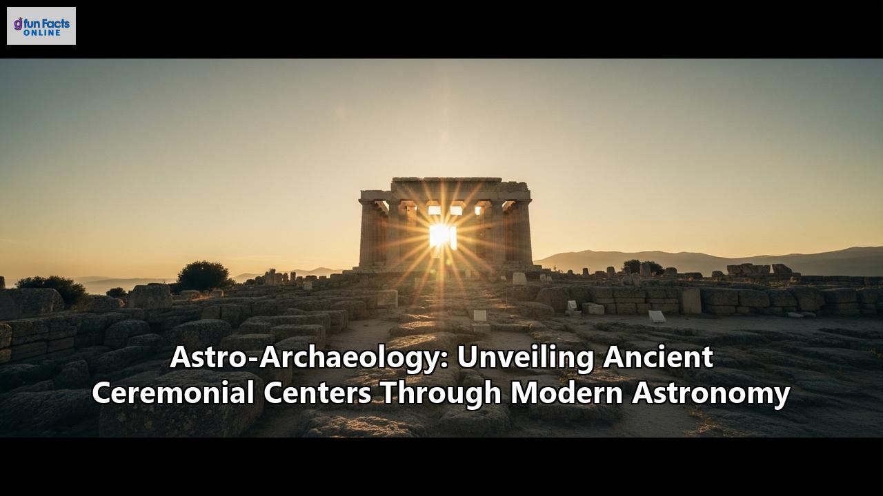 Astro-Archaeology: Unveiling Ancient Ceremonial Centers Through Modern Astronomy