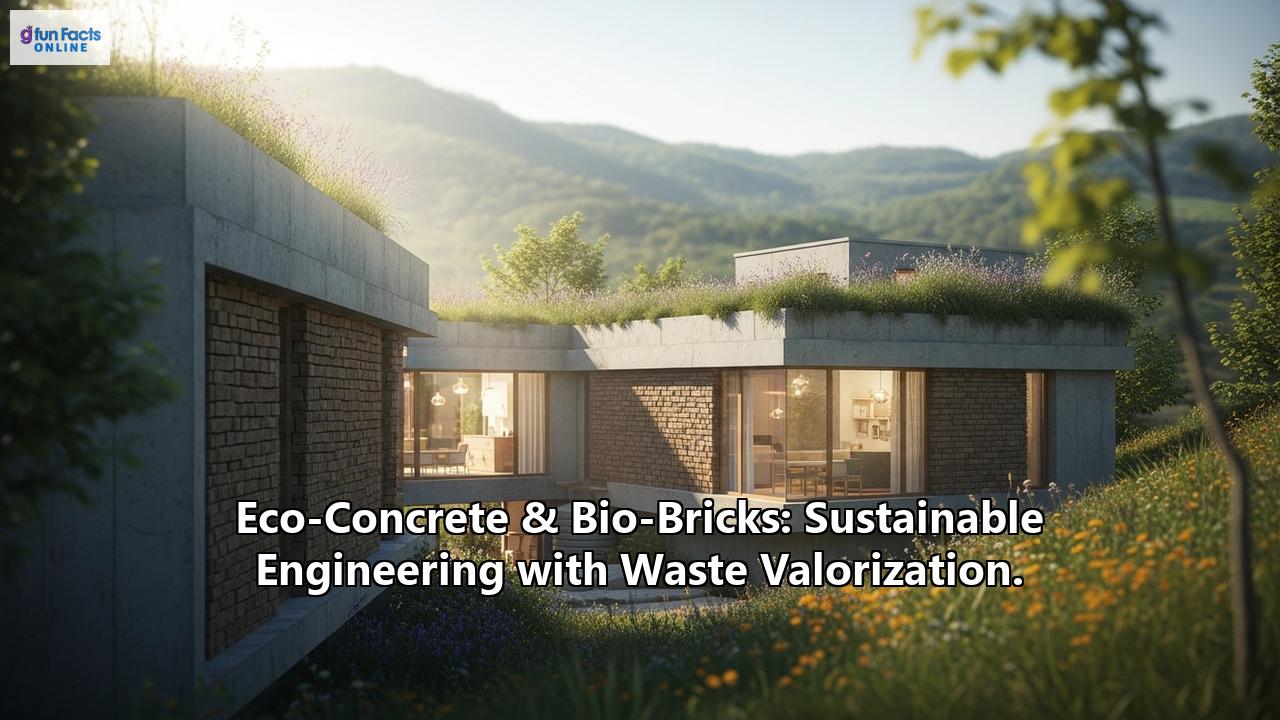 Eco-Concrete & Bio-Bricks: Sustainable Engineering with Waste Valorization.