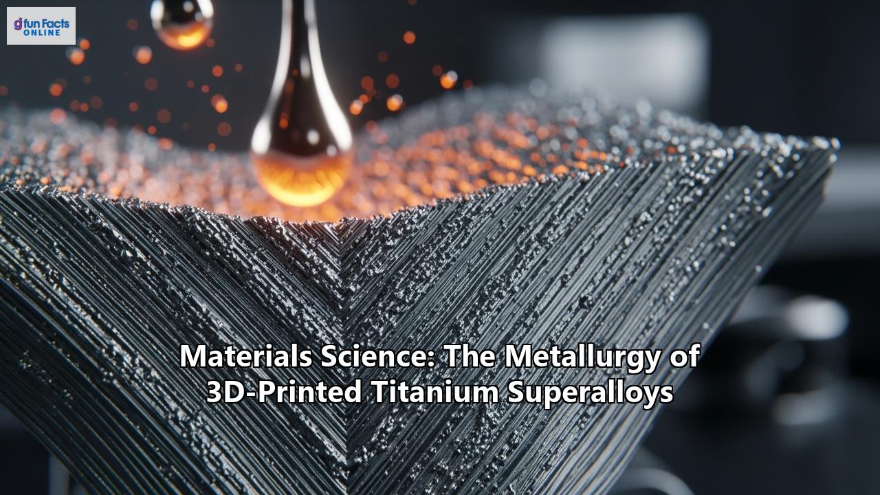 Materials Science: The Metallurgy of 3D-Printed Titanium Superalloys