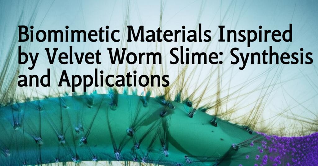 Biomimetic Materials Inspired by Velvet Worm Slime: Synthesis and Applications