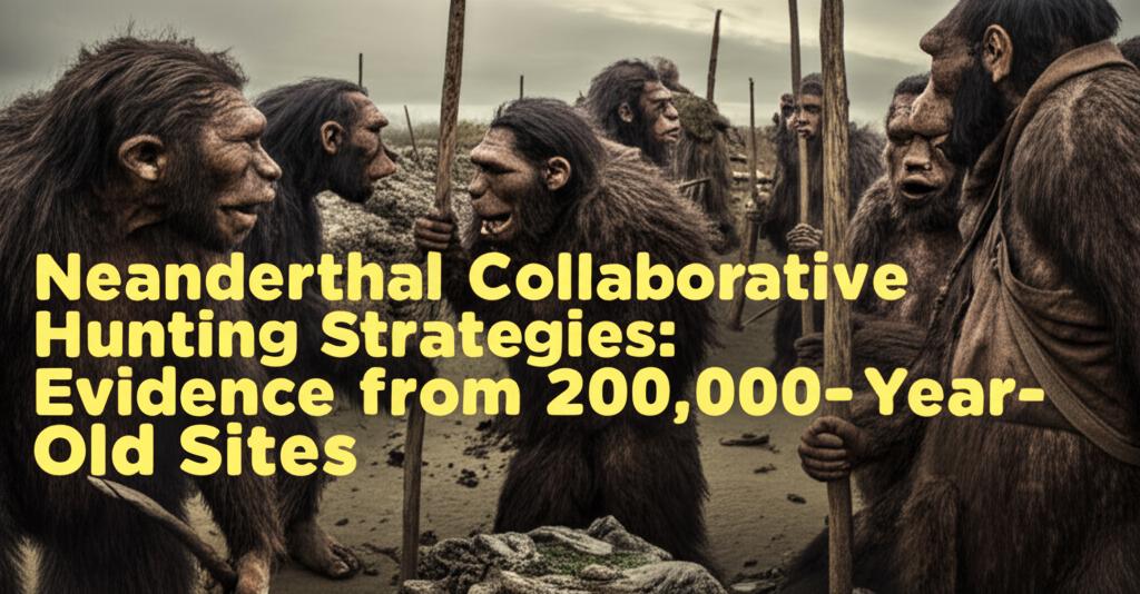 Neanderthal Collaborative Hunting Strategies: Evidence from 200,000-Year-Old Sites
