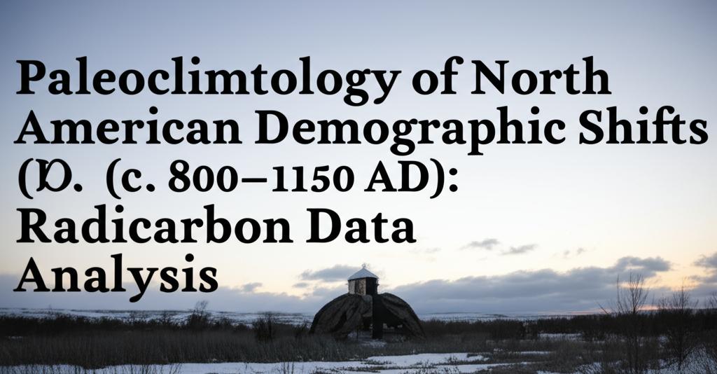 Paleoclimatology of North American Demographic Shifts (c. 800-1150 AD): Radiocarbon Data Analysis
