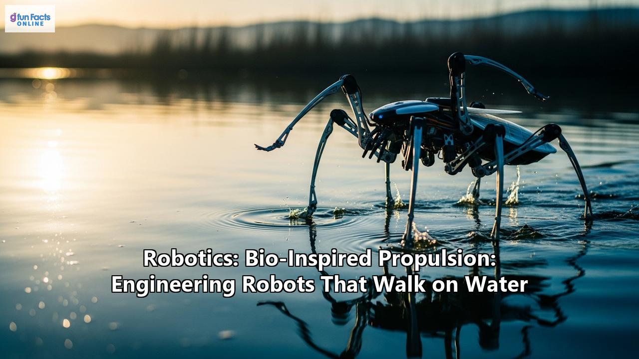 Robotics: Bio-Inspired Propulsion: Engineering Robots That Walk on Water