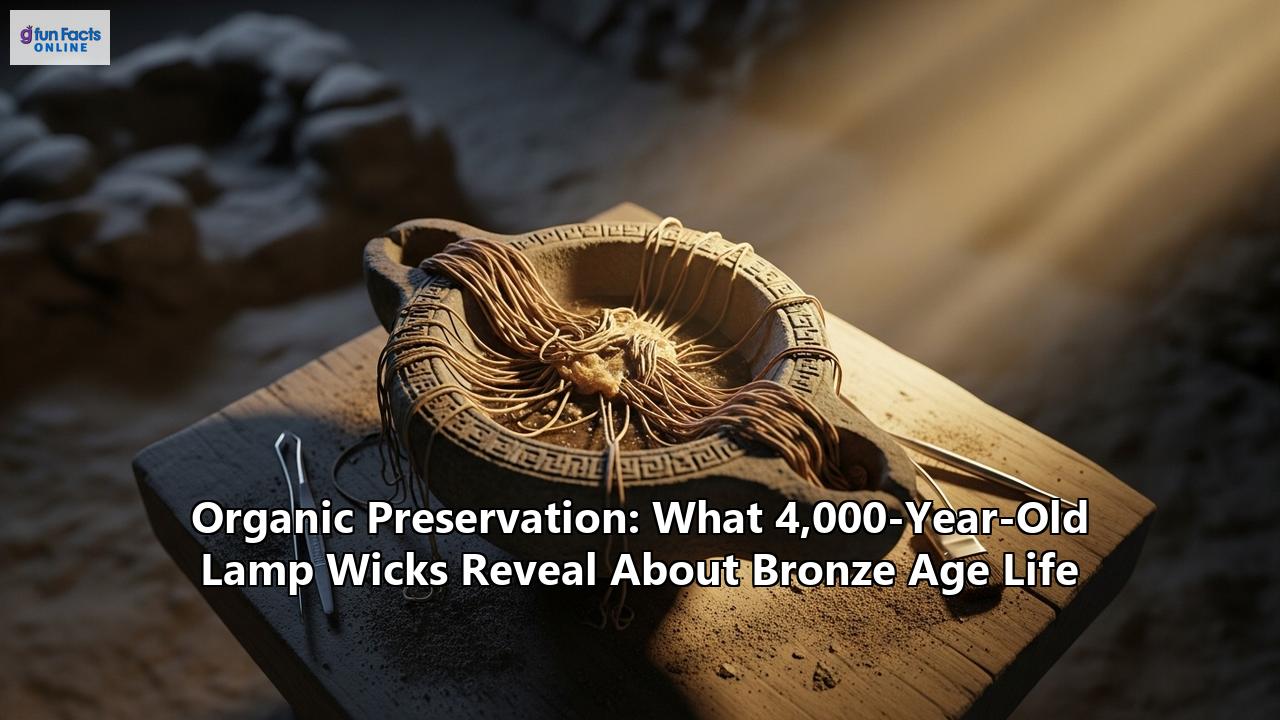 Organic Preservation: What 4,000-Year-Old Lamp Wicks Reveal About Bronze Age Life