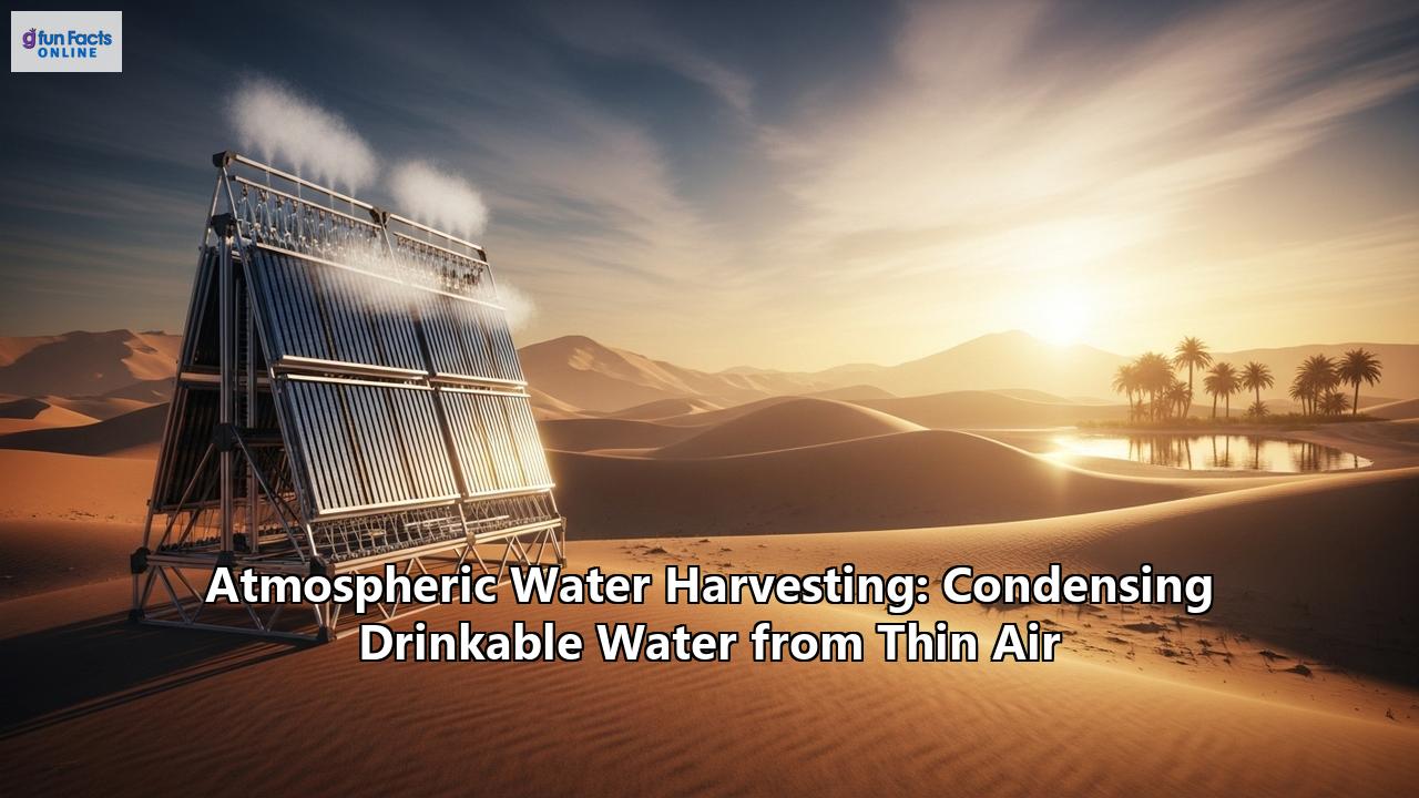 Atmospheric Water Harvesting: Condensing Drinkable Water from Thin Air