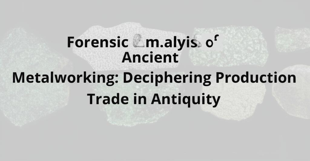 Forensic Analysis of Ancient Metalworking: Deciphering Production and Trade in Antiquity