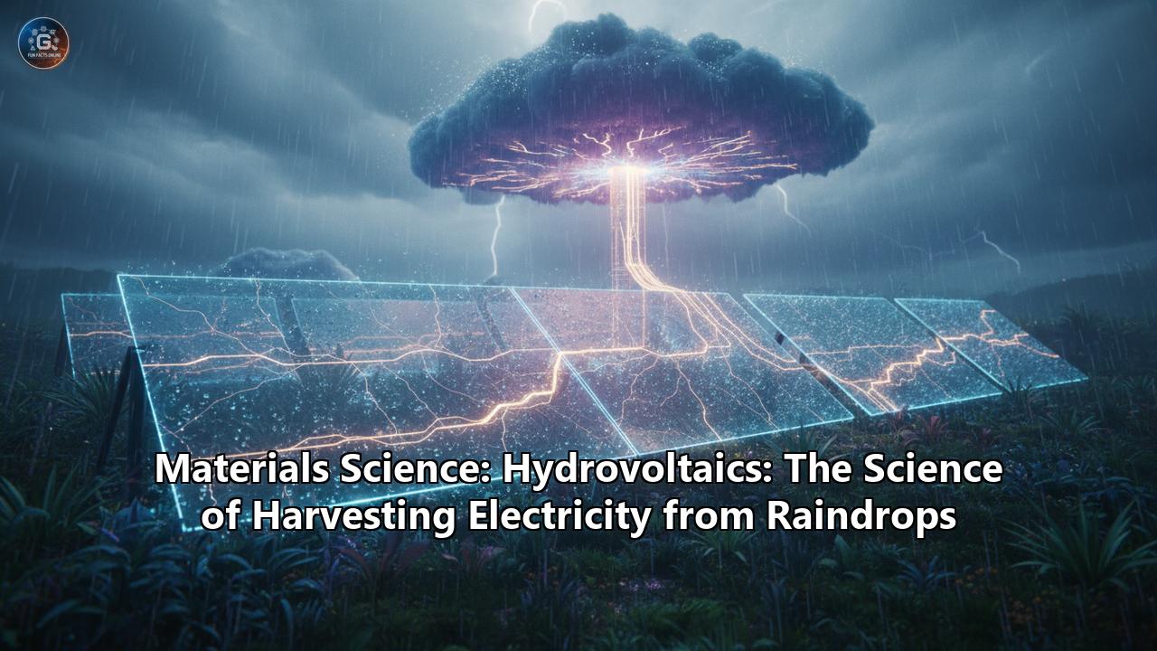 Materials Science: Hydrovoltaics: The Science of Harvesting Electricity from Raindrops