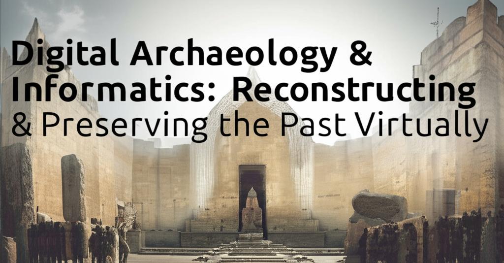 Digital Archaeology & Heritage Informatics: Reconstructing & Preserving the Past Virtually.