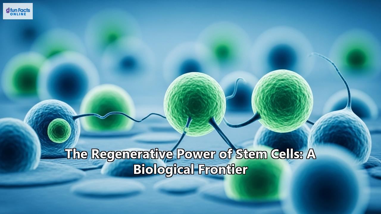 The Regenerative Power of Stem Cells: A Biological Frontier
