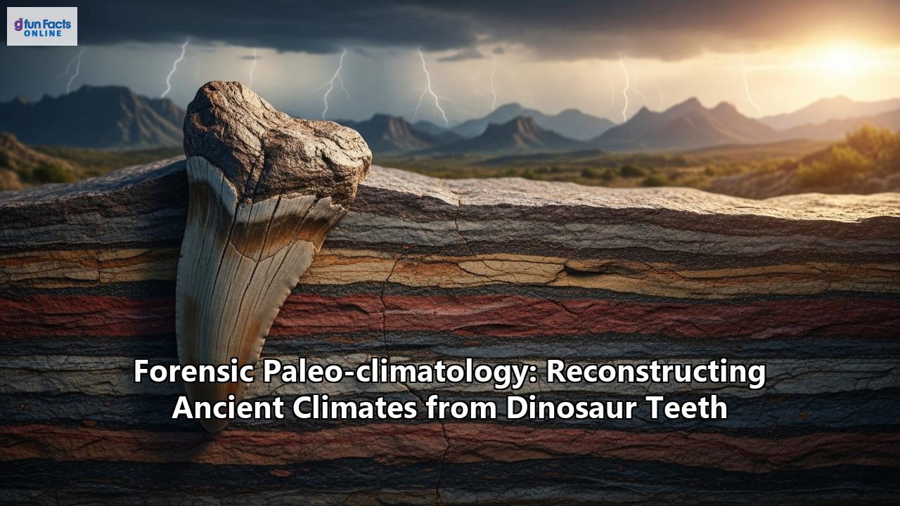 Forensic Paleo-climatology: Reconstructing Ancient Climates from Dinosaur Teeth