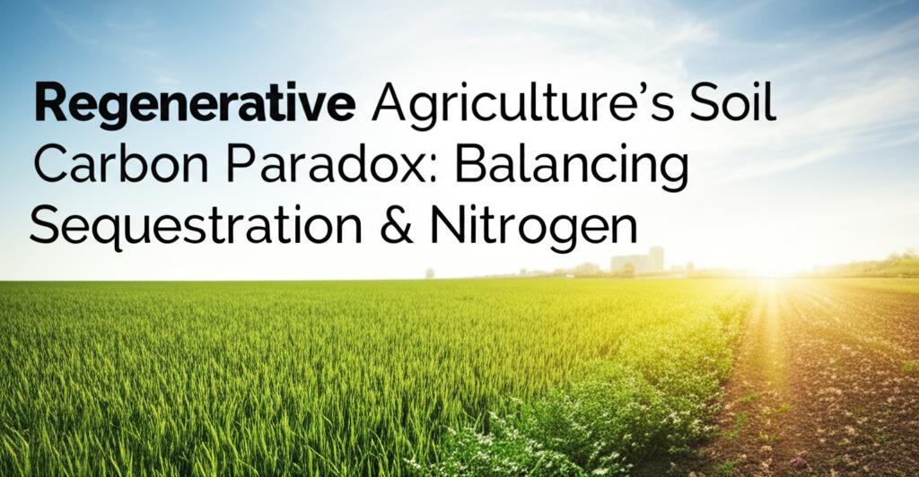 Regenerative Agriculture's Soil Carbon Paradox: Balancing Sequestration & Nitrogen