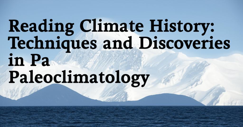 Reading Climate History: Techniques and Discoveries in Paleoclimatology