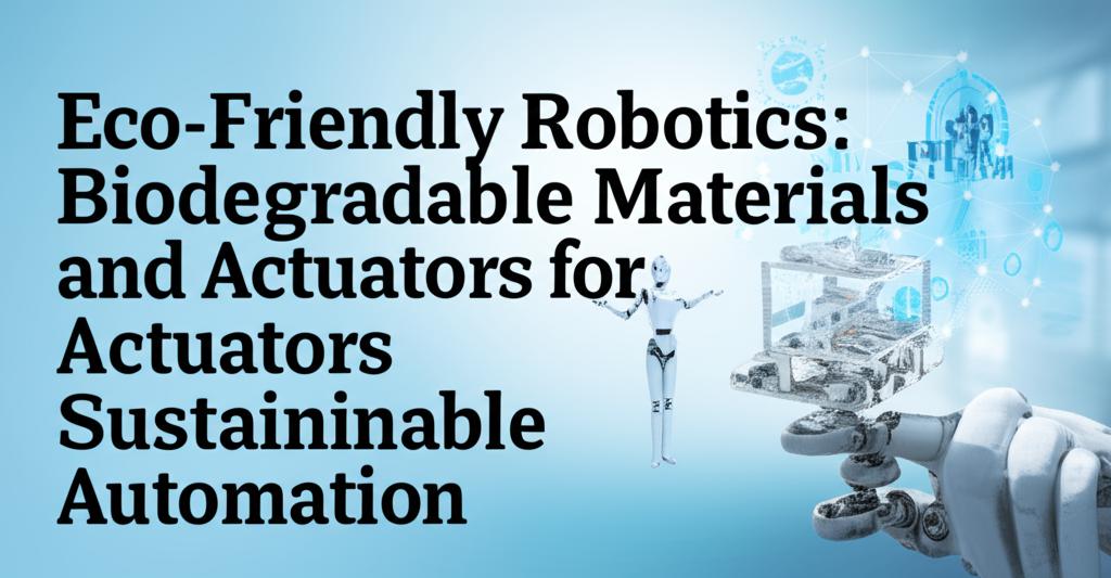 Eco-Friendly Robotics: Biodegradable Materials and Actuators for Sustainable Automation
