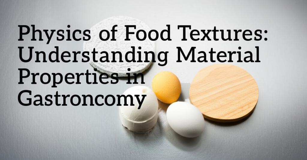Physics of Food Textures: Understanding Material Properties in Gastronomy
