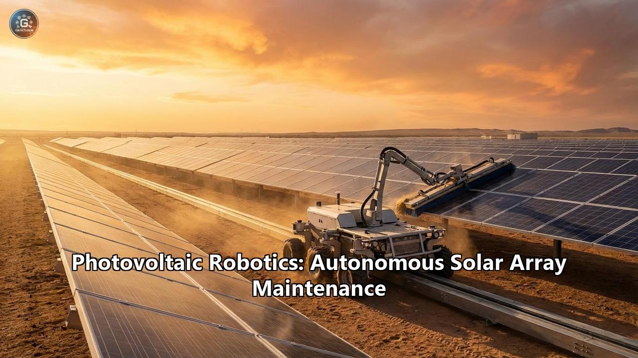 Photovoltaic Robotics: Autonomous Solar Array Maintenance