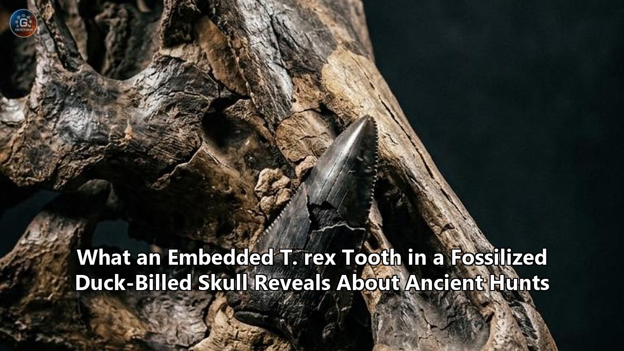 What an Embedded T. rex Tooth in a Fossilized Duck-Billed Skull Reveals About Ancient Hunts
