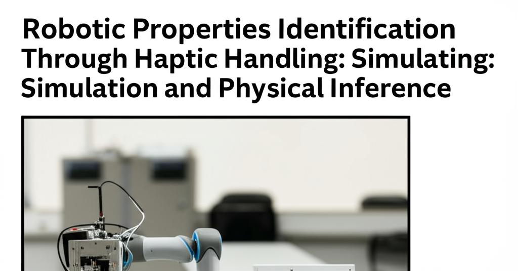 Robotic Properties Identification Through Haptic Handling: Simulation and Physical Inference