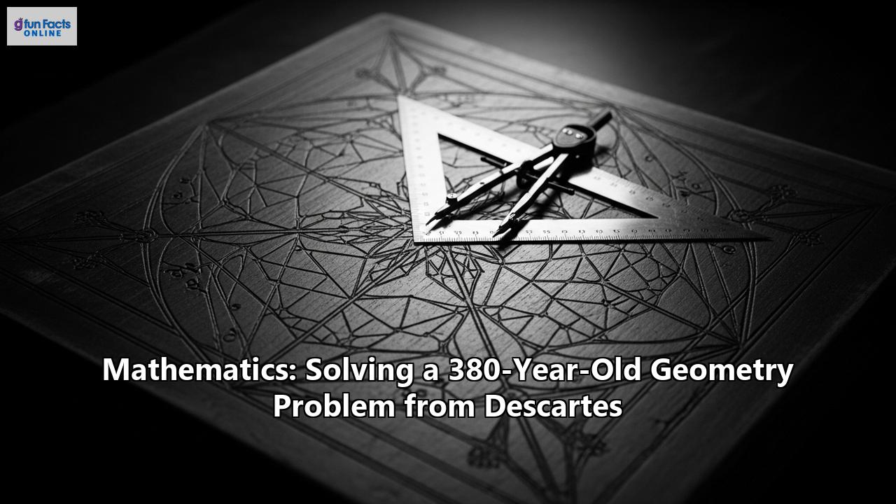 Mathematics: Solving a 380-Year-Old Geometry Problem from Descartes